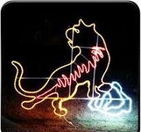 Quality 3D Customizable Outdoor Tiger Small LED Light Animal Vallon for  Christmas Decoration