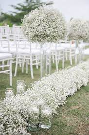 You could arrange miniature potted plants or herbs along your aisle or around your venue to fill the room with colour and fragrance, before taking them home to keep or. 20 Minimalist Outdoor Wedding Aisle Decor Ideas Wedding Aisle Decorations Babys Breath Wedding Wedding Aisle Outdoor