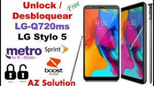 Simlock, nck, nslck, clck, pck, eslck & splock. Unlock Desbloquear Lg Stylo 5 Q720ms Lg Stylo 4 Q710p Youtube