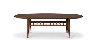 Lenia Walnut Oval Coffee Table In 2020 Oval Coffee Tables Coffee Table Mid Century Modern Coffee Table