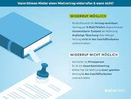 Der widerruf der kündigung gilt jedoch als angebot, das arbeitsverhältnis mit den alten arbeitsbedingungen einvernehmlich fortzusetzen. Mietvertrag Widerrufen In 5 Fallen Ist Der Rucktritt Moglich