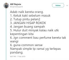 Maybe you would like to learn more about one of these? The Reporter Bila Naik Kereta Orang Korang Kena Tau Facebook
