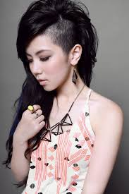 Pin By Mariana Lopez On Asian Style Half Shaved Hair Assymetrical Hair Asian Hair