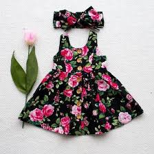 Black Floral Delilah Dress In 2020 Girls Floral Dress Kids Party Dresses Girl Outfits
