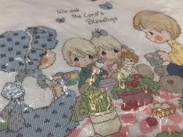 Precious moments coloring pages everything cross stitch cross stitch christmas ornaments halloween cross stitches. Precious Moments Cross Stitch Family Picnic Hobbies Toys Stationery Craft Handmade Craft On Carousell