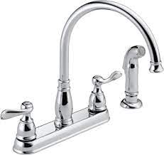 4.7 out of 5 stars. Delta Windemere 2 Handle Kitchen Sink Faucet With Side Sprayer In Matching Finish Chrome 21996lf Touch On Kitchen Sink Faucets Amazon Com