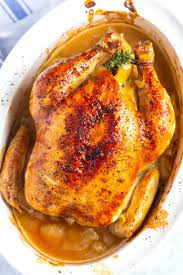 Simple Whole Roasted Chicken With Lemon Recipe Whole Chicken Recipes Oven Roast Chicken Recipes Whole Baked Chicken
