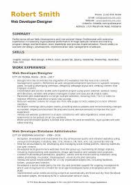 Web Developer Designer Resume Samples Qwikresume