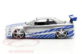 By popular request from many viewers, was made the legendary model nissan skyline r34 gtr by paul walker from the cult. Jadatoys 1 24 Brian S Nissan Skyline Gt R R34 Movie 2 Fast 2 Furious 2003 97158 Model Car 97158 253203044 801310971581 4006333070594