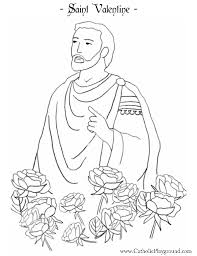 Saint Valentine Coloring Page Catholic Playground Valentine Coloring Pages Catholic Coloring Catholic Kids Crafts
