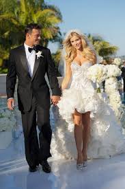 Inside Weddings Wedding Dresses High Low Ruffle Wedding Dress Long Train Wedding Dress