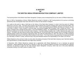 a history of the british india steam ...