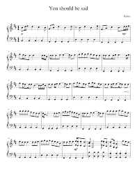 You should be sad (acoustic) explicit You Should Be Sad Sheet Music For Piano Solo Musescore Com