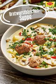 Bratwurstballchen Suppe Rezept In 2020 Rezepte Suppe Wurstchen
