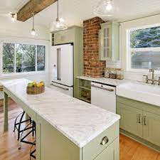 Sage green kitchen cabinets with white appliances. 75 Beautiful Green Kitchen With White Appliances Pictures Ideas July 2021 Houzz