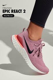 Whether It S Bouncy Black Or Pillowy Plum These Two New Epic React 2 Colors Will Keep You Running In Springy Sof Womens Running Shoes Workout Shoes Cute Shoes