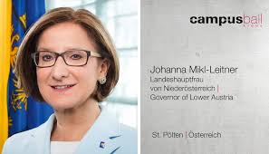 Première femme au pouvoir dans le land et troisième femme à. Johanna Mikl Leitner Landeshauptfrau Von Niederosterreich Campus Ball Krems