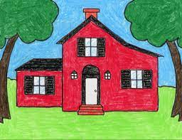 How to draw big holiday bell. How To Draw A Country House Art Projects For Kids