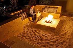 Awesome Beach Inspired Enclosed Sand Floor Fire Pit For The Back Yard Yes Beach Fire Pit Fire Pit Backyard Backyard