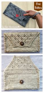 Free pdf pattern download available. Diamond Lace Clutch Purse Free Knitting Pattern