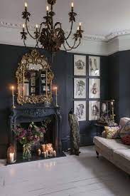 The color black is so classic. 44 Top Living Room Ideas With Black Walls Chic Living Room Decor Gothic Living Rooms Gothic Living Room