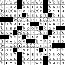 1211 19 Ny Times Crossword 11 Dec 19 Wednesday Nyxcrossword Com