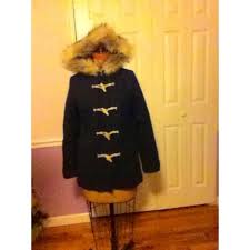 American Eagle Outfitters Navy Toggle Coat