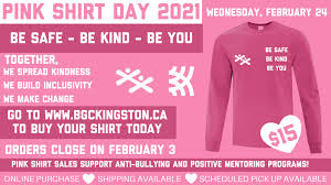 Join us in wearing pink and standing together against bullying in schools, in the workplace, and online. Virtual Pink Shirt Day 2021 Kiss 102 7
