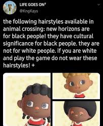 Including hairstyles, skin, hair colors, nose, faces, character creation, customization, & cheeks. Only Black People Can Have These Hairstyles In Animal Crossing Theleftcantmeme
