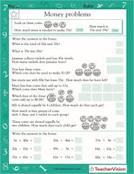 money worksheets resources teachervision