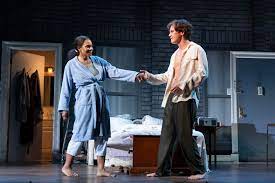 An actress currently starring in a broadway play has criticised an audience member for taking a photo of a scene in which she appears nude. Review Frankie And Johnny Were Lovers Then Came Morning The New York Times