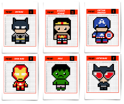 Pixel art licorne / facile à réaliser. Les Super Heros Debarquent En Pixel Art Un Jour Un Jeu