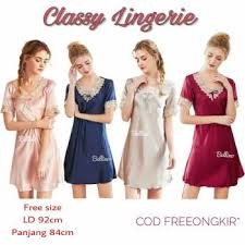 Baju tidur seksi wanita perempuan menggoda. Jual Lingerie Satin Wanita Sexy Premium Import Baju Tidur Seksi