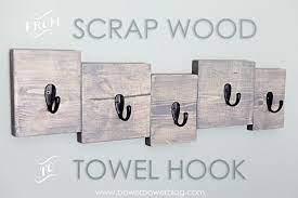 Hooked Bower Power Wood Towel Hooks Wood Diy Towel Hooks