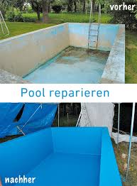 Pool Reparieren Selbst De Pool Wasser Im Garten Poolreinigung