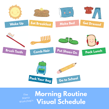 Morning Routine Visual Schedule Cards The Mama Workshop