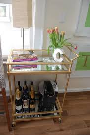 With mirrored glass shelves and beautifully forged iron base in a lustrous gold finish, this cart is re. Gold Mirrored Target Bar Cart Hack