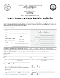 Lemon laws typically cover only new cars, but some state lemon laws also cover used cars. Nj New Car Lemon Fill Online Printable Fillable Blank Pdffiller