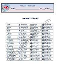 Ordinal numbers in english, and was designed for enhancing your groups' writing skills. Cardinal Numbers Esl Worksheet By Sugarmomy