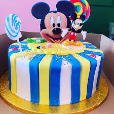 All you have to do is make three round cakes of varying. Kids Fondant Mickey Mouse Cake Miss Cake