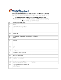 Check spelling or type a new query. Icici Lombard Claim Form Pdf Fill Online Printable Fillable Blank Pdffiller