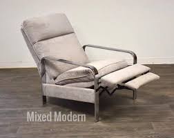 Milo Baughman Chrome Recliner Etsy Mid Century Modern Recliner Modern Recliner Lounge Chair Design