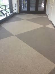 Diagonal Placement Of Light And Dark Grey Carpet Tiles In Hallway Before Iupui Bridge Rugs On Carpet Grey Carpet Home Depot Carpet