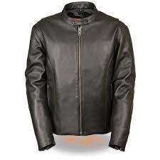 Milwaukee Leather Men S Classic Scooter Jacket W Side Zippers Lkm1710 Milwaukeeleather Motorcyclejacket Cafe Racer Leather Jacket Leather Men Jackets