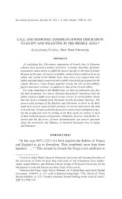 Call and Response: European Jewish Emigration to Egypt and ...