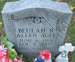 Beulah B. Allen Agee, Mt. Pleasant Baptist Church Cemetery