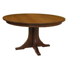 Tables are also available in beautiful finishes, including walnut, black, white and more. Mission 54 Inch Round Dining Table W 3 Leaves Made In Usa