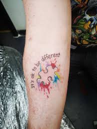 Autism puzzle piece heart tattoo. 50 Autism Tattoos To Show Support This World Autism Awareness Day Tats N Rings