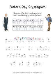 A printable cryptogram featuring some quotes from the brillant howard hughes. Father S Day Cryptogram