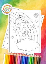 Download this adorable dog printable to delight your child. Free Printable Unicorn Rainbow Coloring Pages For Kids